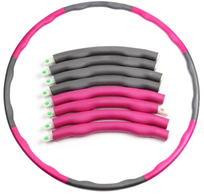 Adjustable Detachable Fitness Hula Ring Circle Weighted Exercise Hoops for Adult and Kids