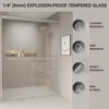 44-48 in. W x 72 in. H Double Sliding Shower Door, Semi-frameless Bypass Bathroom Sliding Door with 1/4" (6mm) Tempered Glass 4