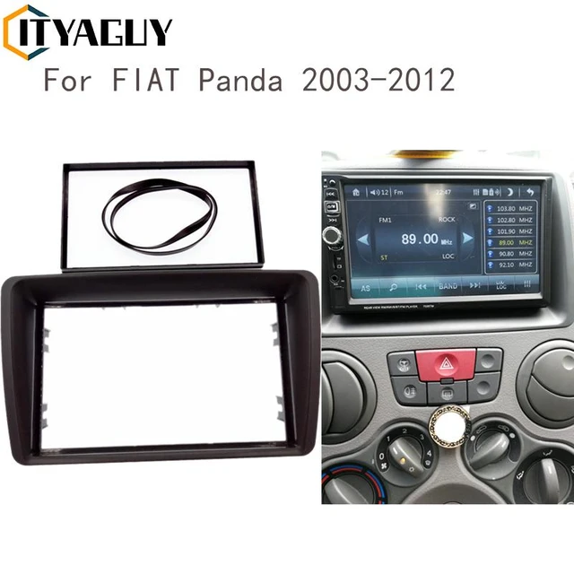 2 Din Radio Fascia Für FIAT Panda 2003- 2012 Doppel din rahmen Stereo-Panel  Dash Mount