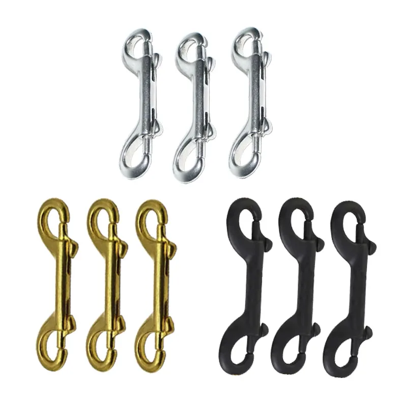 316 스테인리스 스틸 양단 볼트 스냅 후크 D 스냅 키 링 카라비너 홀더, 싱글..