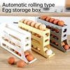Egg Sliding Storage Container 4-Layer Sliding Rail Shelf Eggs Organizer Eggs Refrigerator Stand Accessory Kitchen Supplies 1