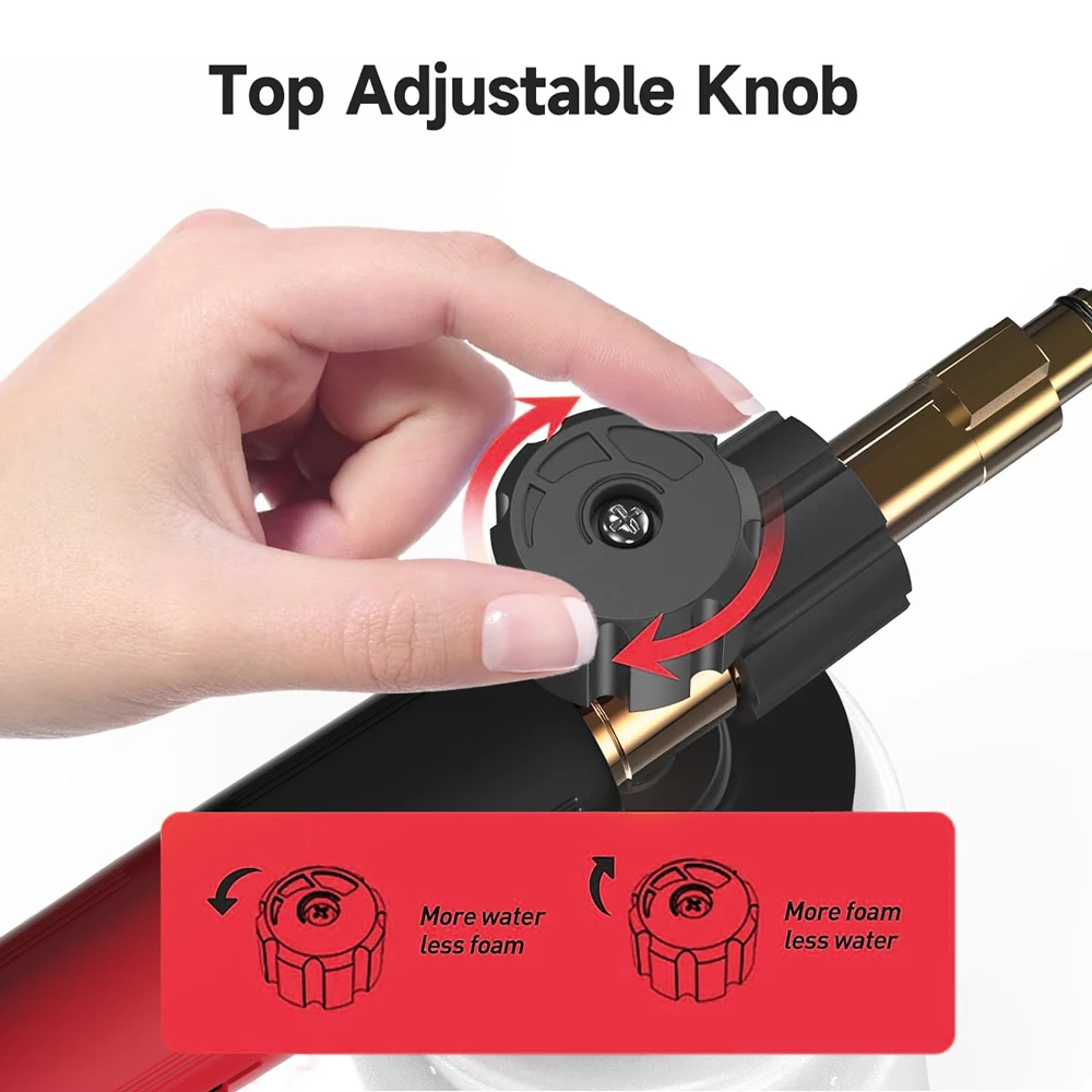 ROUE Foam Generator 1 Litre Bottle Car Wash Foamer Gun Sprayer Pressure Washer for Karcher Parkside Huter Snow Foam Lance Cannon foam sprayer pressure washer foam nozzle car washing spray pot car washing foam pot foam spray pot foam nozzle foam cannon