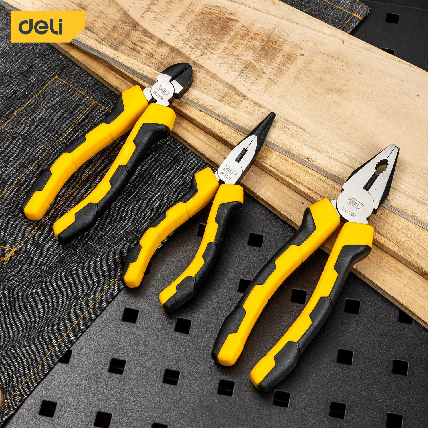 Deli universal wire cutter diagonal pliers crimping pliers needle nose