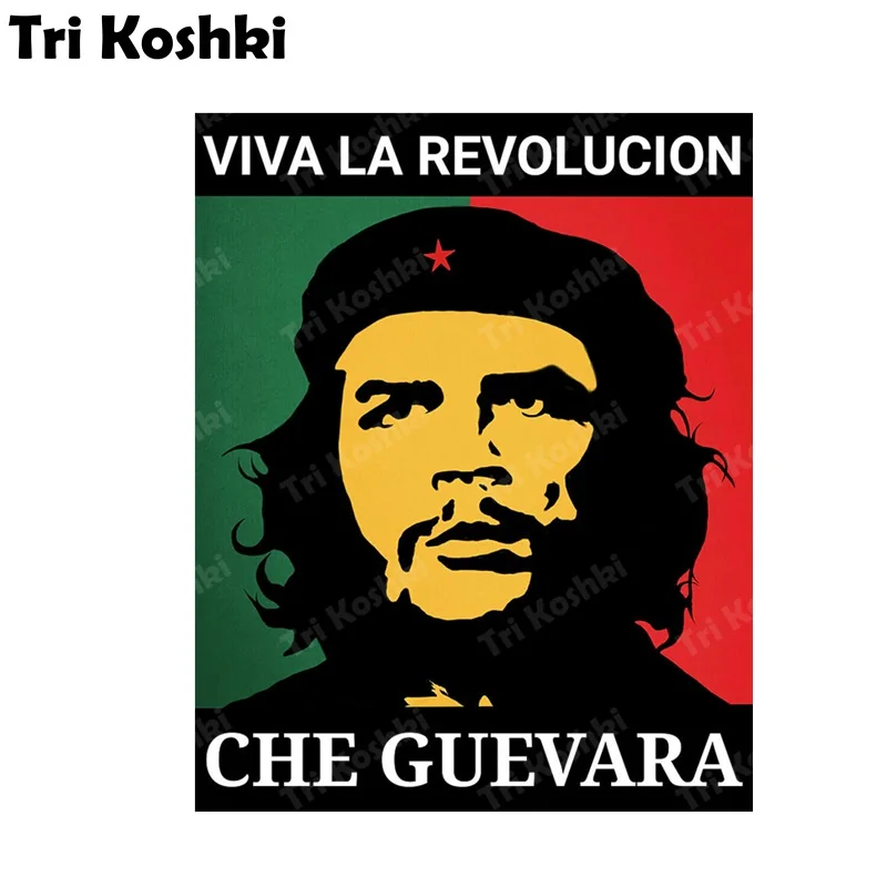 

Tri Koshki KCS610 Che Guevara Viva La Revolucion Car Stcker PVC Decals Sticker on Car Bumper Motorcycle Laptop Wall Door