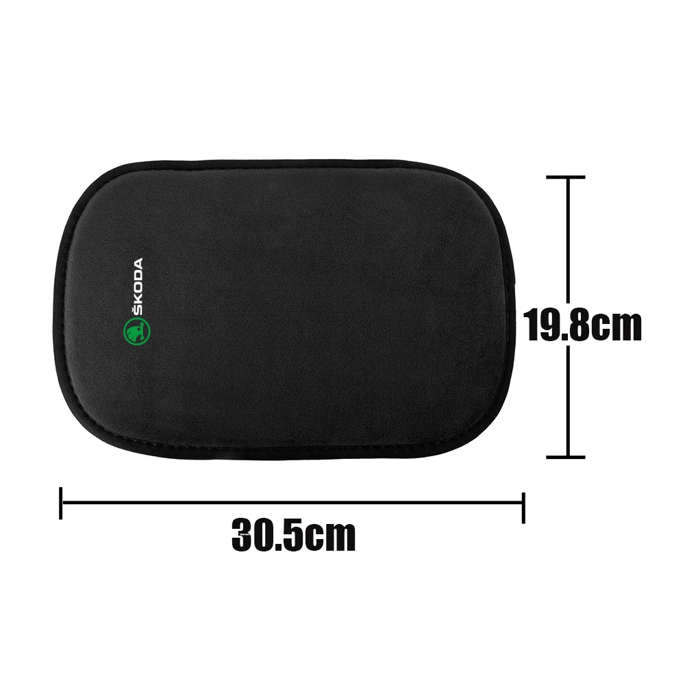 Enhanced Car Center Console Arm Rest Box Lid Fur Leather Pad