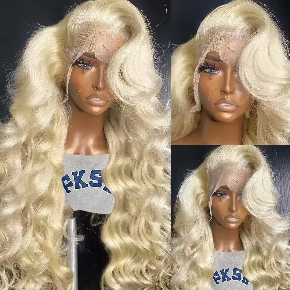 220% Density Human Hair Wigs Blonde 613 Lace Front Wigs 13x4 Body Wave Human Hair Lace Frontal Wig Brazilian Hair Wigs for Women 2