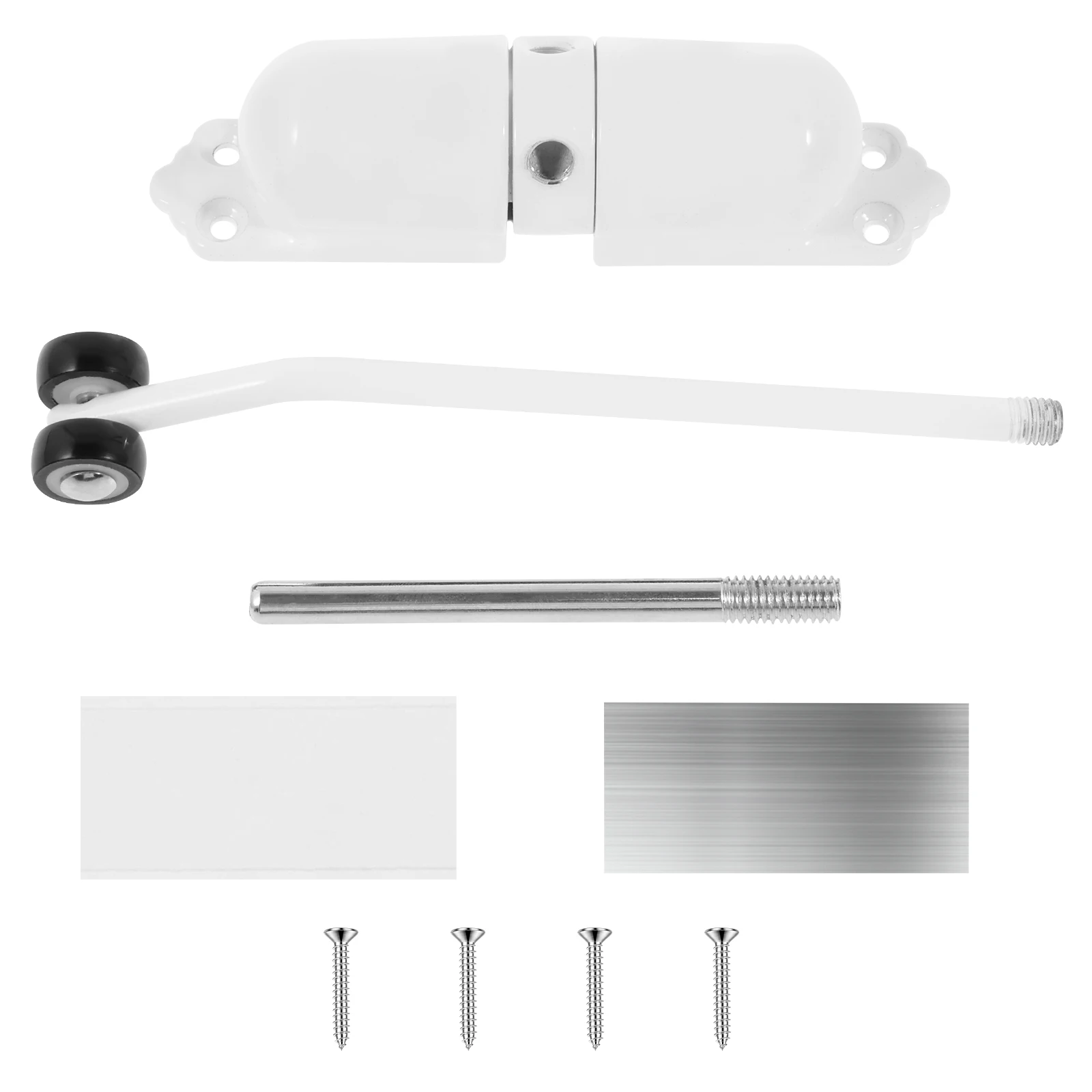 Door Closer Double Spring Door Closer Aluminum Alloy Automatic 60kg Load Capacity Quiet Safety Spring