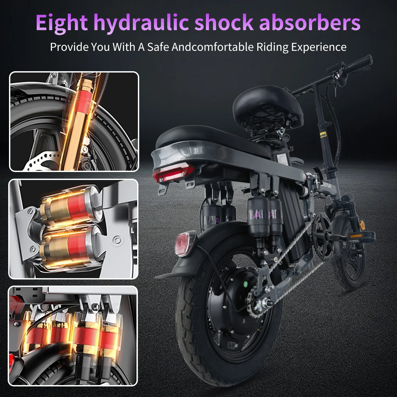 Electric Bike 22MPH Fast Folding Ebike 6