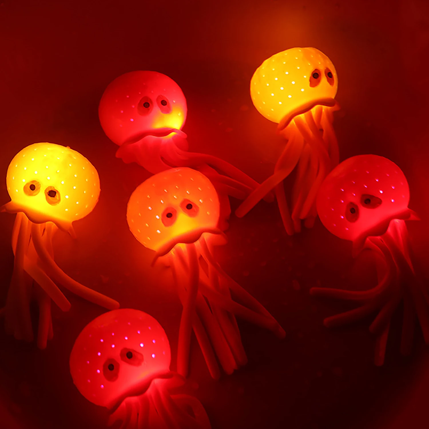 Children's glowing octopus playing in water, bathing octopus, outdoor swimming pool, water spray, decompression toy