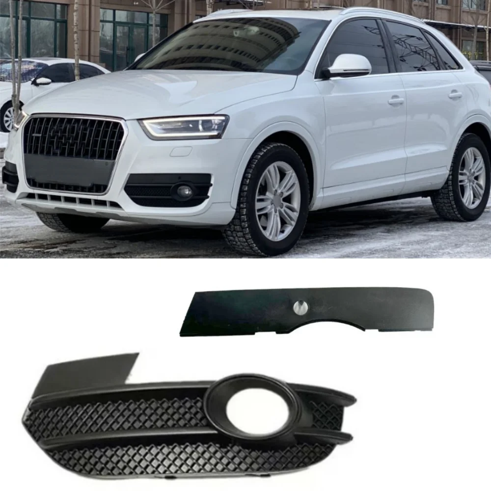 2PCS 2012- Audi Q3 front bumper fog light frame fog lampshade grille 8U0807681A 8U0807379B