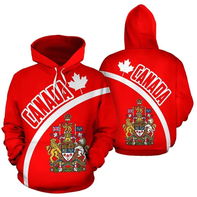 thumbnail image 1 of Sudadera con capucha con estampado 3D de la bandera de Canadá Always In Me para hombre y mujer, sudadera de gran tamaño, moda urbana, sudadera deportiva para niños, ropa Y2k, 1 of 5
