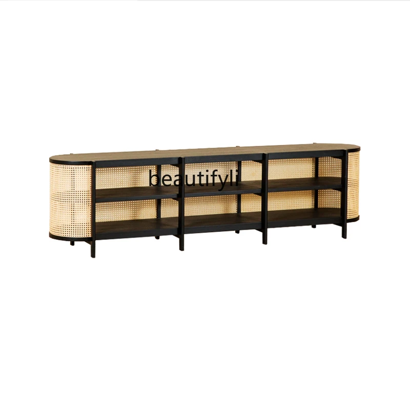 

Wooden Ball TV Cabinet Nordic Solid Wood Living Room Modern Minimalist Combination Locker Small Apartment Holiday Room