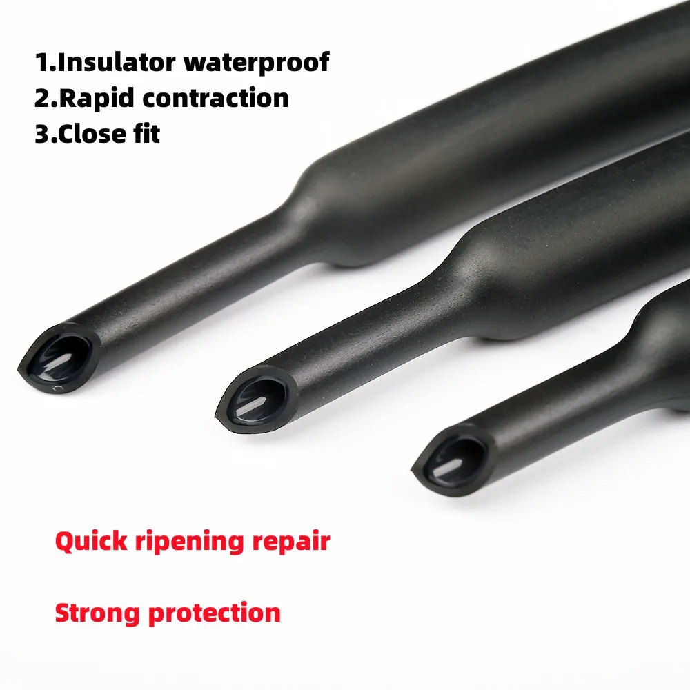 10 METER/LOT BLACK 0.6mm 0.8mm 1mm 1.5mm 2mm 2.5mm 3mm 3.5mm 4mm 5mm 6mm 7mm 8mm 9mm 10mm 11mm 12mm 13mm Heat Shrink Tubing Tube