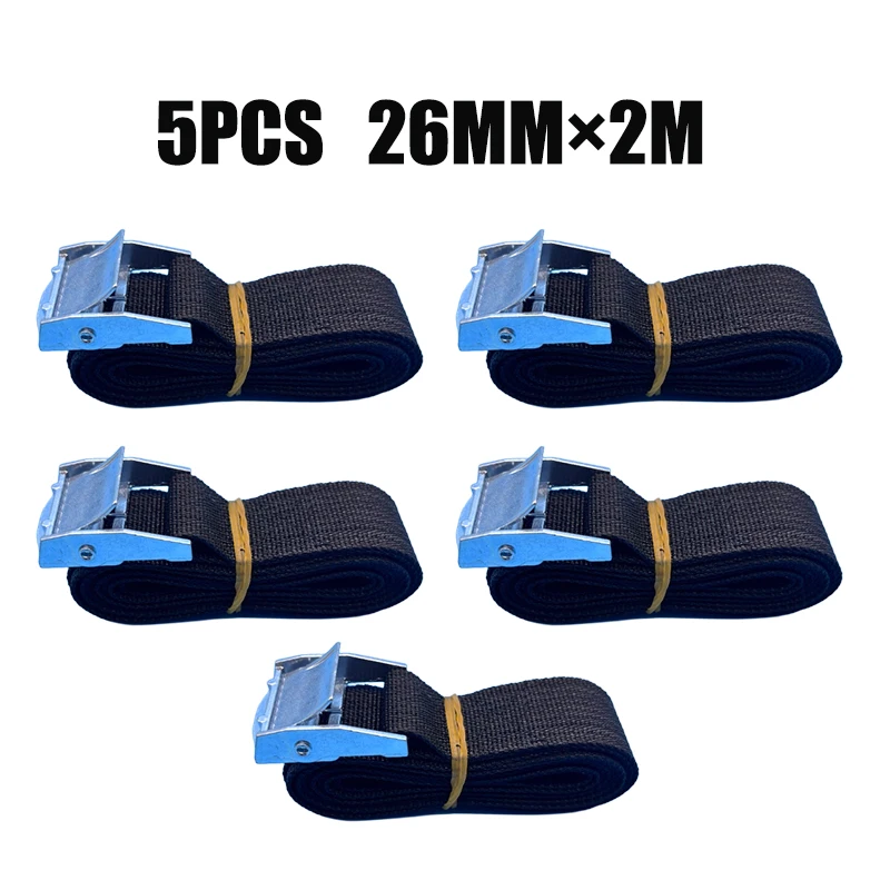 Cargo Straps Cargo Tie Down Strap Tie Down Straps Lashing Strap 5Pcs 2M Tension Rope Tie Down Strap Strong Ratchet Belt Car Luggage Bag Cargo Lashing Strap Zinc Alloy Zinc Nylon 5 Color