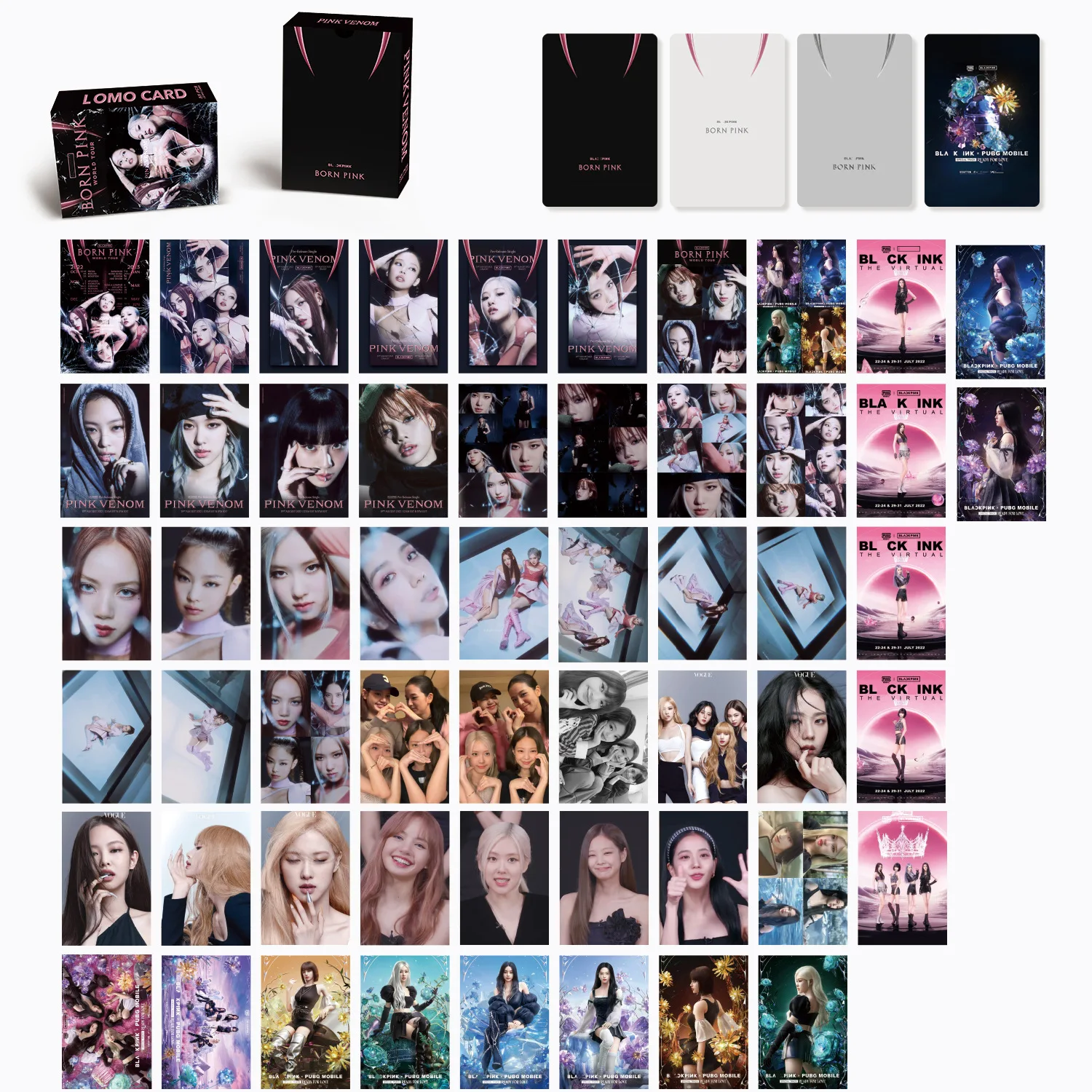 5 Unids/set BLACKPINK LISA JENNIE JISOO photocards BORN PINK collection  card Postal Tarjeta Pequeña