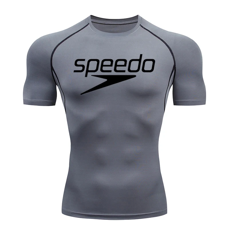 Rash Guard Surfing Swimsuit Men Tight short Sleeve T Shirt UV Swimming