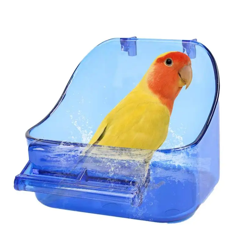 

Bird Bath for Cage Parrot Bathing Tub Bird Cage Bath Bird Bathtub Pool Convenient Thick Sturdy for Cockatiel Parrots Budgies