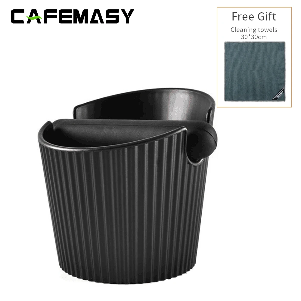 

CAFEMASY Coffee Knock Box Anti Slip Coffee Grind Dump Bin With Detachable Knock Bar Residue Box Coffee Tools Cafe Accessories