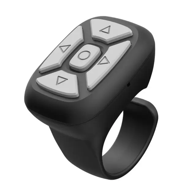 Wireless Bluetooth Ring Remote Control Portable Fingertip Selfie Video Controller Automatic Page