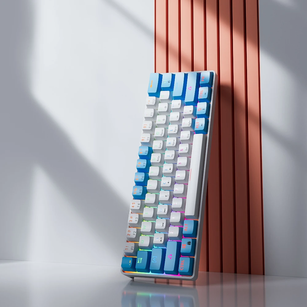 موكاي كيبورد ميكانيكي RGB مفاتيح حمراء