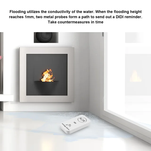 KERUI Wireless Water Sensor 90db Alarm Water Leak Detector Leak Alert Monitoring of Leaks Sensitive Leak and Drip Alarm For Home 5