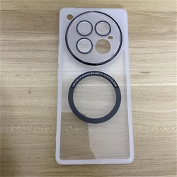 Magnetic Soft Silicone Clear Case with Camera Protection and MagSafe Compatibility for Infinix Zero 40 5G (WHITE)