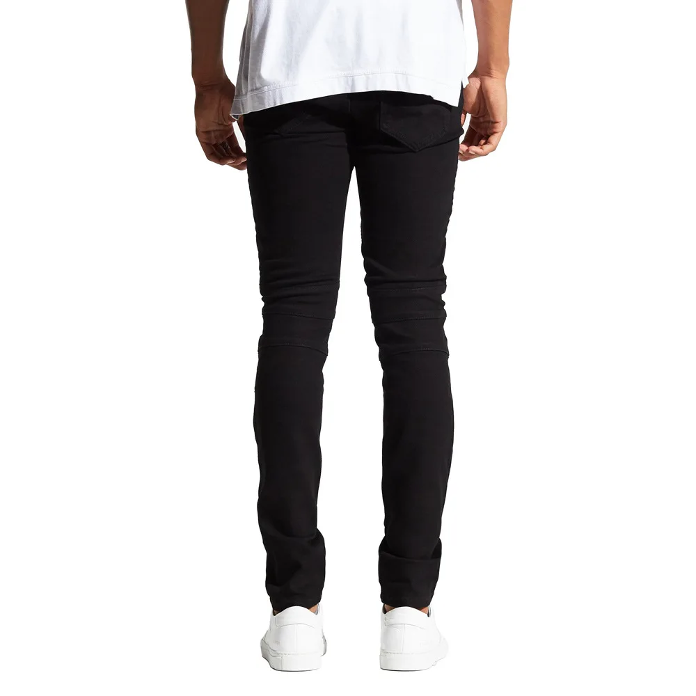 Men\'s Stretch Skinny Moto Biker Jeans Fashion Casual Denim 2022 Jeans
