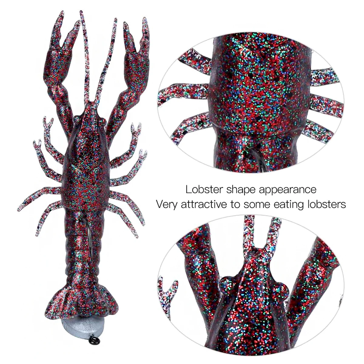 13cm/48g lobster bait soft Crawfish Shrimp bait Jigging saltwater/freshwater Artificial Lure Bait outdoor hook