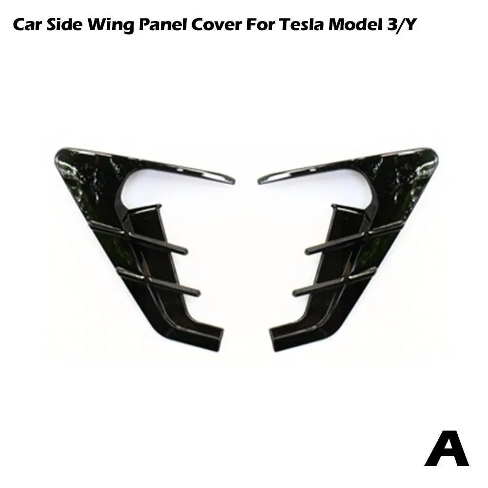 

Car Accessories For Tesla Model 3 /Y 2021 Camera Flanks Car Side Wing Panel Cover Spoiler Dust Cover Decoration Modificatio C6P6