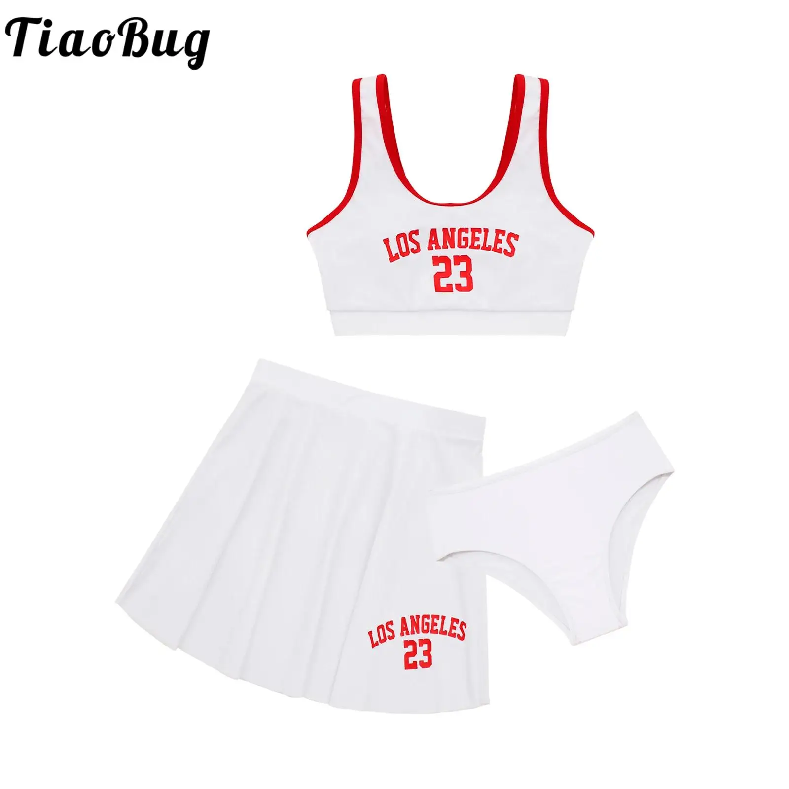 

Kids Girls 3 Piece Swimsuit Summer Bikini Tankini Swim Tops Bottoms with Cover Up Skirt Bathing Suit Pool Beach Surfing Swimwear