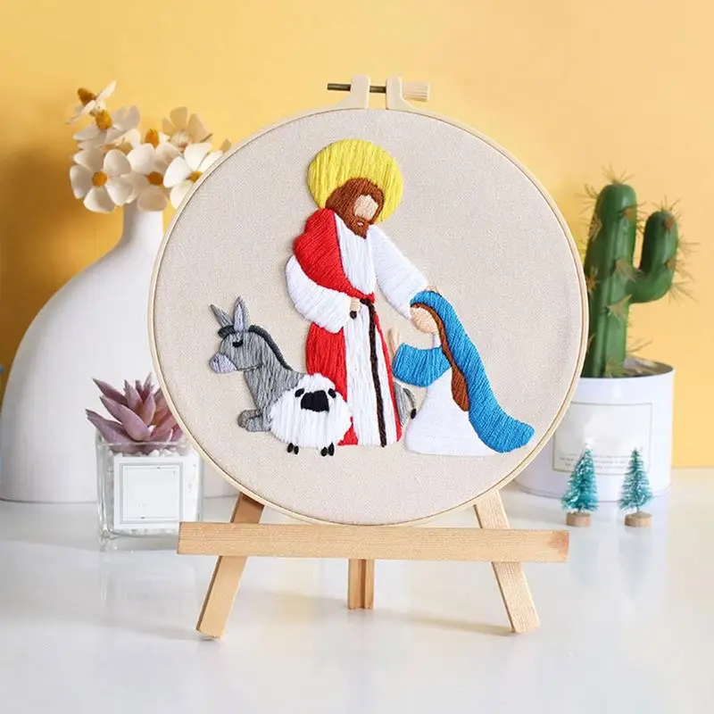 Christian Nativity Embroidery Kit for Holiday Decor