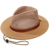 Summer Hat For Man Sun Hat Leisure Outdoor Mesh Formal Hat Breathable And Cool Women Seaside Holiday Wide Brim Sunshade StrawHat 4