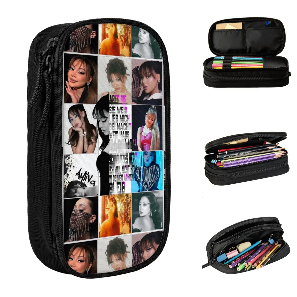 Pencil Cases Large-capacity Pencil Pouch Ayliva Liebe Tour School Supplies Double Layer Pencil Bag Girl Make Up Bag Birthday Gift