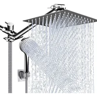 8/10Inch Bathroom Shower Set Adjustable High Pressure Shower System with 5mode Hand Showerhead Stainless Steel Shower Faucet Set 1