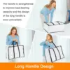 Vieshful 7 Pack Clear Clothes Storage Bag 40L Zippered Closet Organizer Plastic Storage Containers Moving bags for Comforter 4