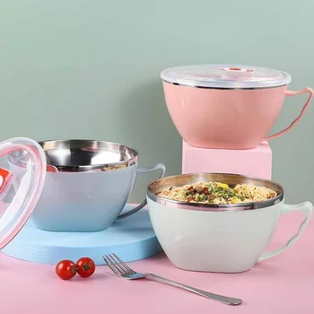 Insulated Stainless Steel Noodle Bowl 6
