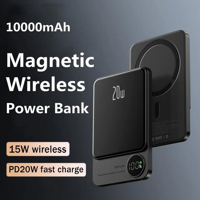 Macsafe Power Bank 15W Wireless Fast Charge for Xiaomi Samsung iPhone  External Battery Pack Magnetic Powerbank Portable Charger - AliExpress