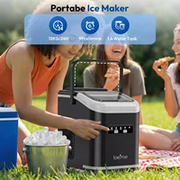 Machine à glaçons portable LOEFME 12kg/24h autonettoyante 1,4L, 2 tailles de glaçons, pour maison, cuisine, fête, camping-car 2