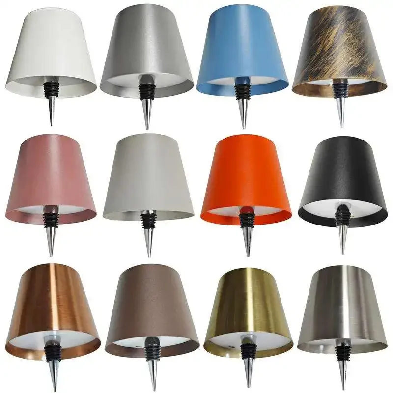 Modern Metal Wine bottle Lamp USB Rechargeable Battery LED Cordless Restaurant Table Lamp Dinner table lamp bottle lamp