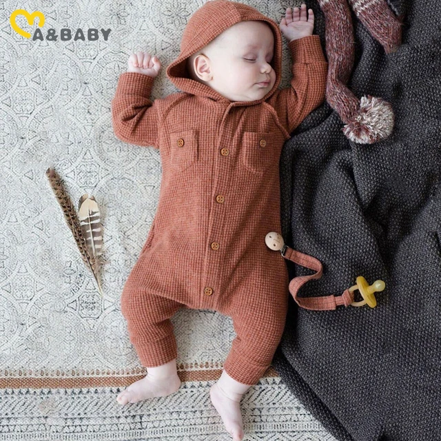 ma&baby 0-24M Knit Baby Overalls Newborn Infant Boy Girl Jumpsuit