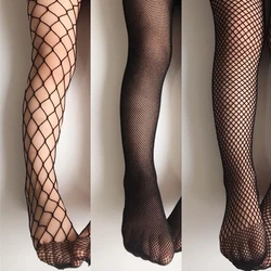 Sexy Women's Long Fishnet Mesh Nylon Tights Slim Legs Hollow Out Fishnet Stockings Fish Net Pantyhose High Waist Hosiery