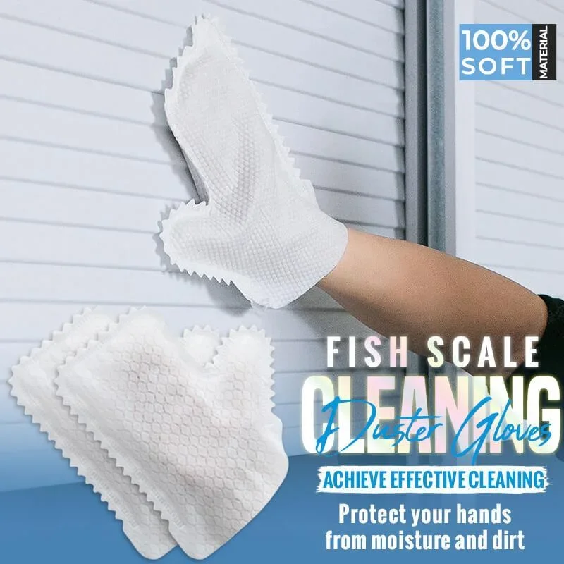 10/20PCS Dust Cleaning Gloves Fish Scale Cleaning Duster Gloves Reusab