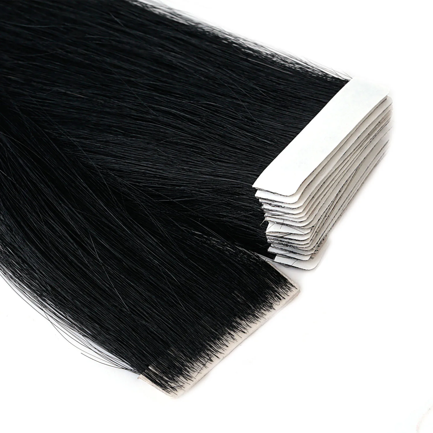 Neitsi Injection Tape Hair Extensions 100% Human Hair Pu Skin Tape Ins Weft Invisible Seamless Injection Black Brown 16-24 Inch