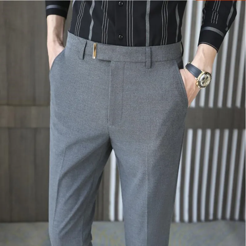 2022 Slim Fit Men Dress Pants Fashion 