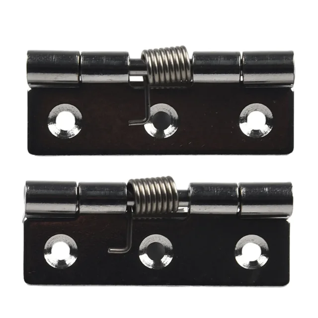 2pcs/set Self Closing Springs Door Hinge Stainless Steel Hardware 1/1.5/2 Inch For Windoww Cabinets Jewelry Box 5
