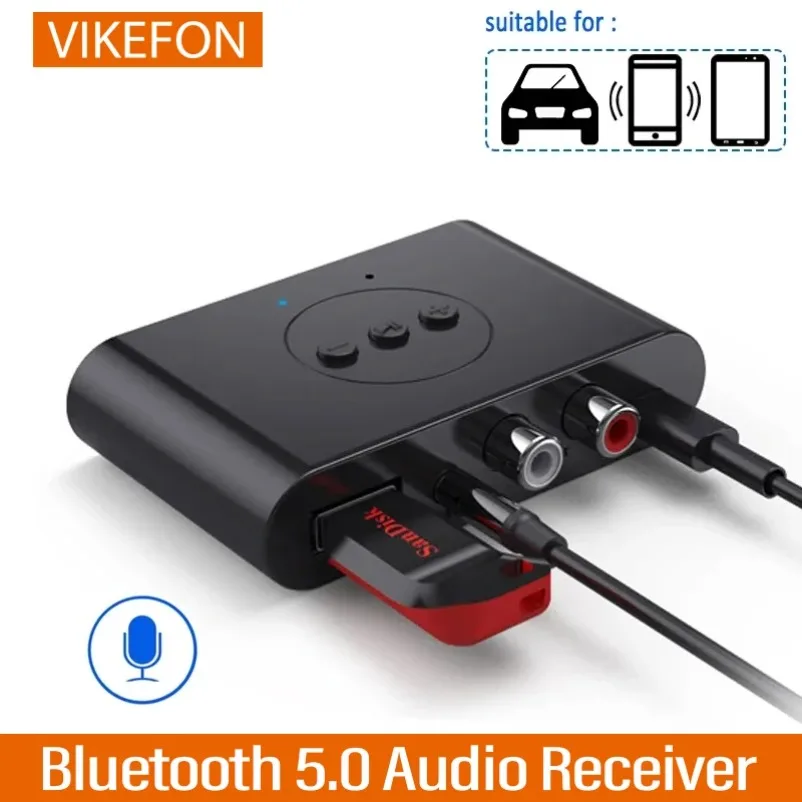 Bluetooth 5.0 Receiver Auto On Dual Device Link Car Kit