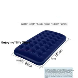 Colchón inflable para el hogar, colchón inflable para exteriores de un solo aumento de 99cm de ancho, columna de panal, flocado