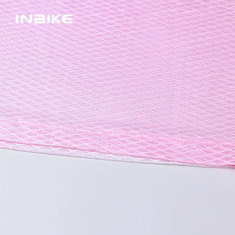 INBIKE Women's Cycling Short Sleeve Breathable Sweat Wicking Road Cycling Jersey Mesh Round Neck Mountain Bike Jersey