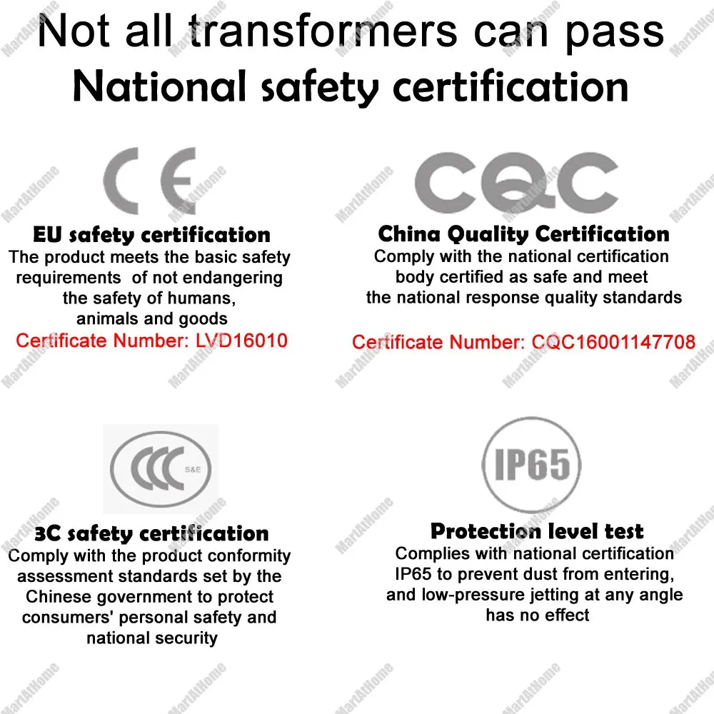110v 110v a 220 v intensidade ce 3c cqc ip65 03