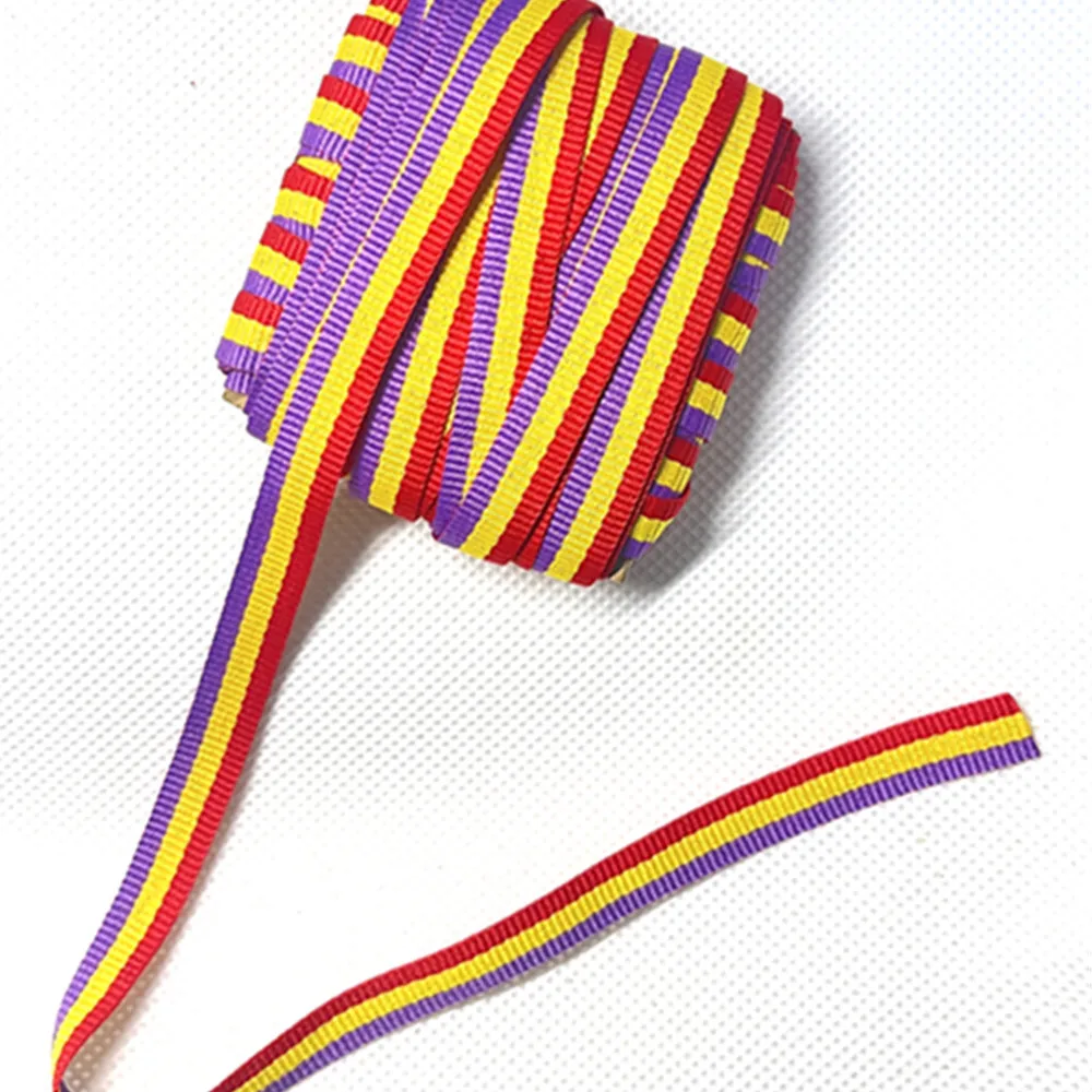Grosgrain Ribbon Polyester Stripe Decorative 3/8" 10yard For Bracelet Hair Butterfly Flag Republic